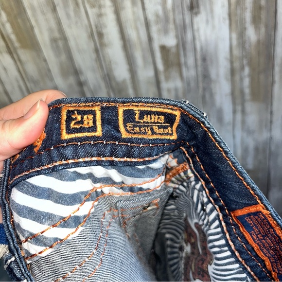 Rock Revival Luna Boot Medium Wash Sequin Pocket Denim Jeans 28 Women’s - Picture 6 of 6